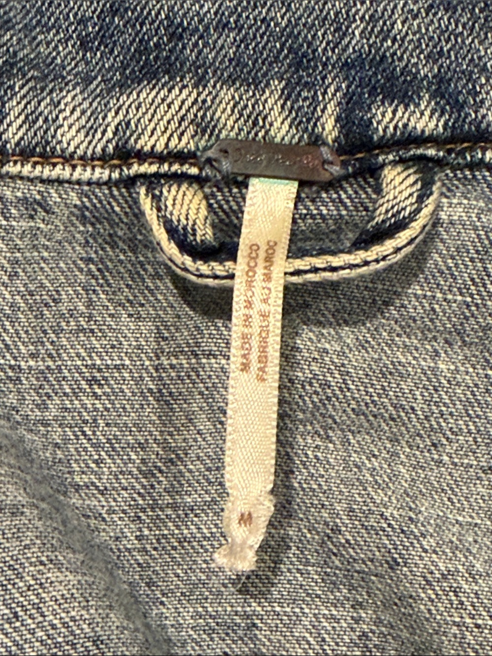 Free People Relaxed F Blue Washed Denim Jacket - Picture 6 of 6